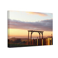Sunset Pergola Canvas Wall Art — Coastal Sunset Stretched Canvas