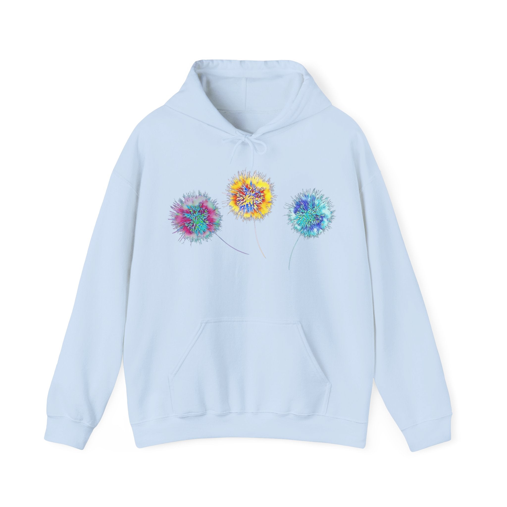 Colorful Floral Hoodie - Vibrant Floral Art Pullover
