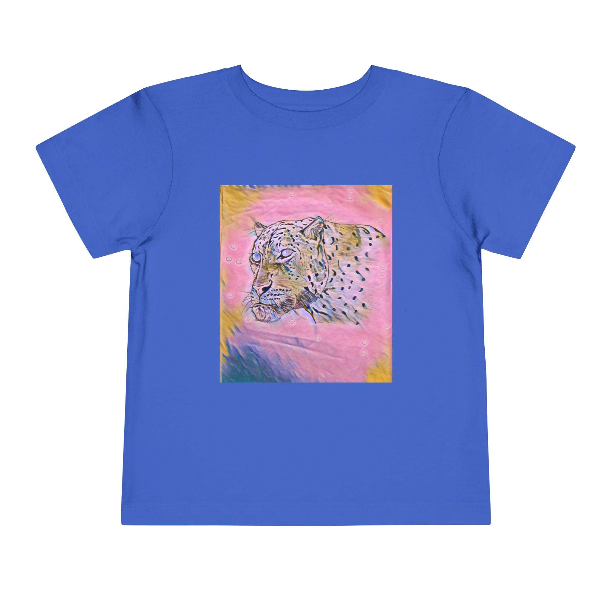 Leopard Portrait in pink Kids T-Shirt
