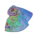 Abstract Pastel Circuitry Scarf — Lightweight Poly Fashion Scarf