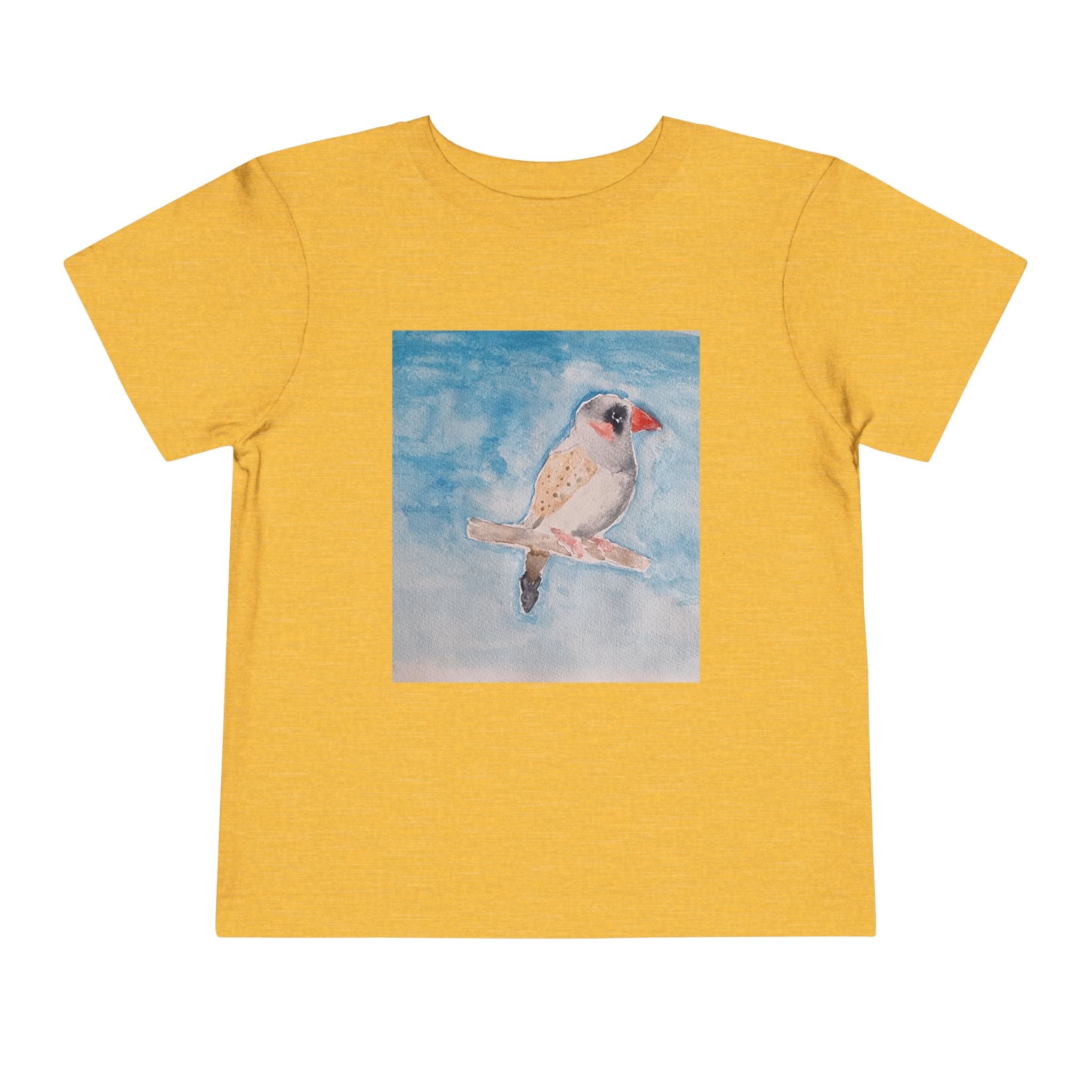 Zebra Finch Watercolor Toddler Tee