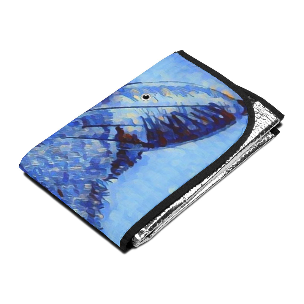 Cat Art Car Sun Shade – Blue Lynx Windshield Sunshade