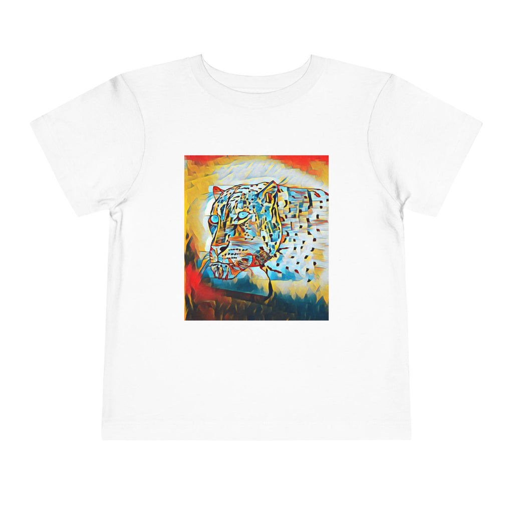 Abstract Leopard Toddler Tee — Colorful Wildlife Art Shirt