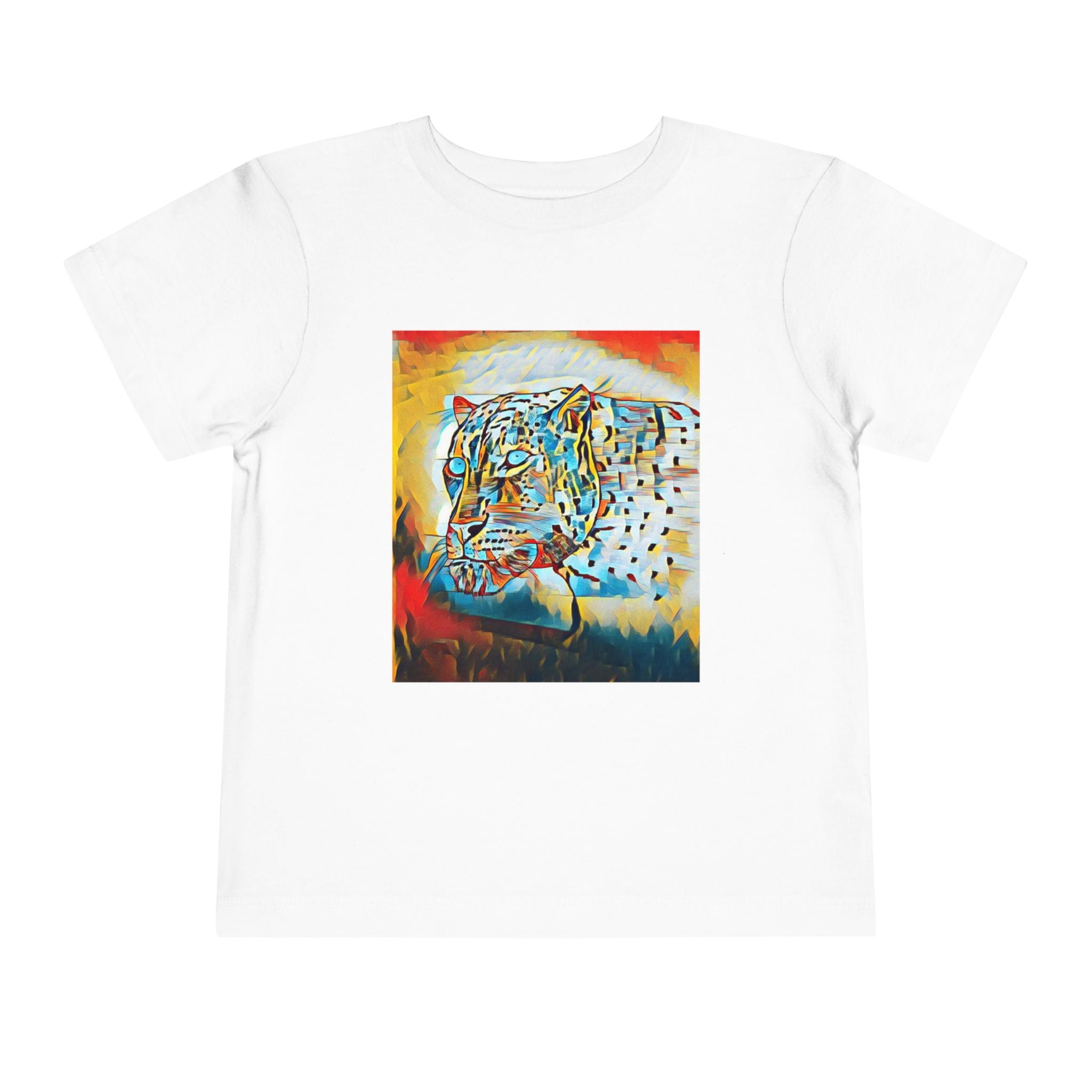 Abstract Leopard Toddler Tee — Colorful Wildlife Art Shirt