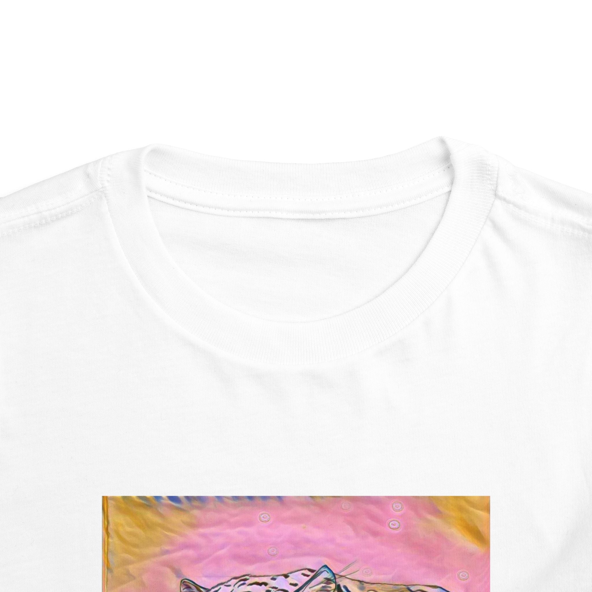 Leopard Portrait in pink Kids T-Shirt