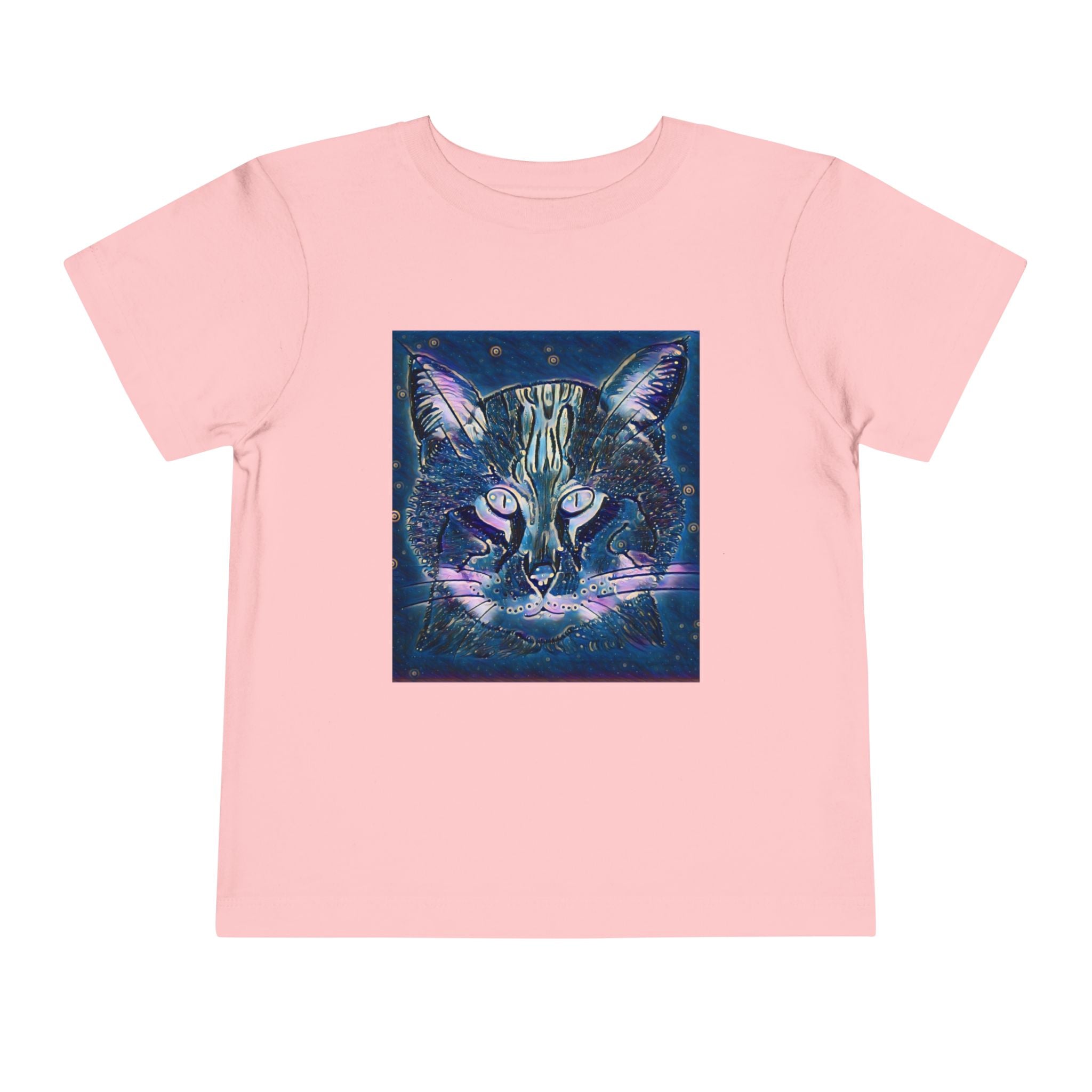 Toddler Tee — Mystical Galaxy Cat Graphic Shirt