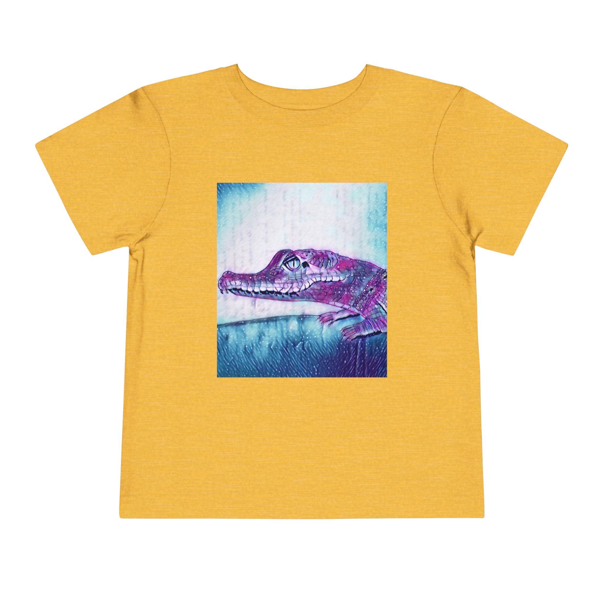 Toddler Tee — Purple Watercolor Alligator Graphic