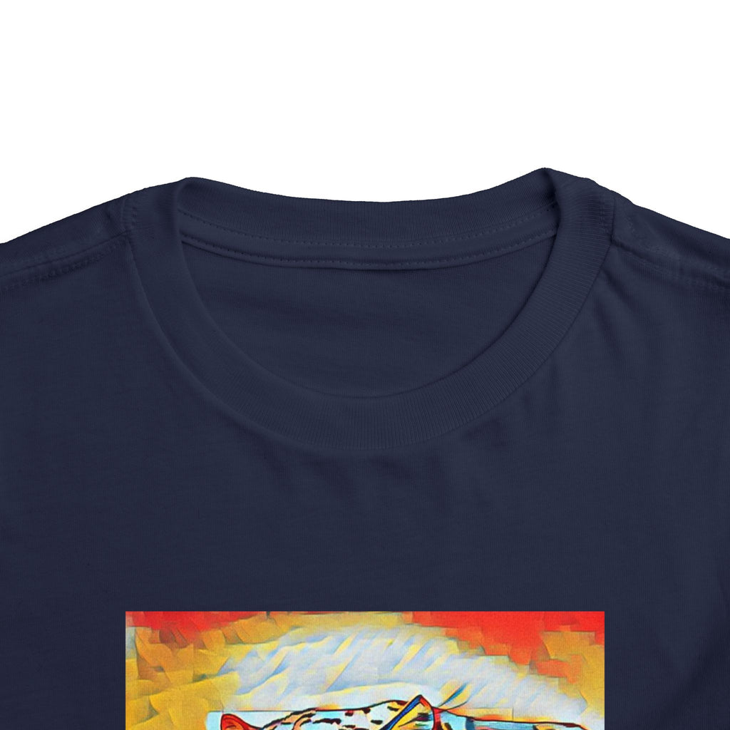 Abstract Leopard Toddler Tee — Colorful Wildlife Art Shirt