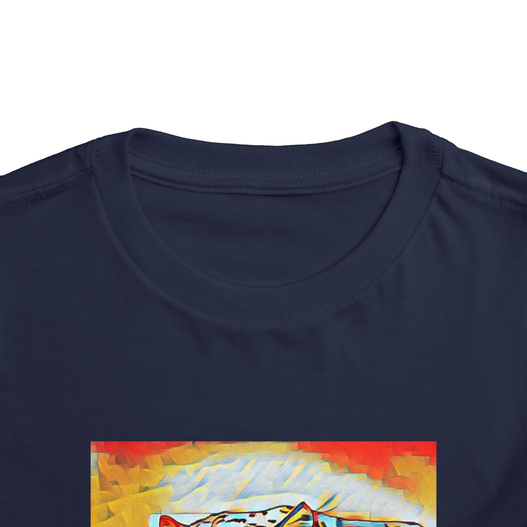 Abstract Leopard Toddler Tee — Colorful Wildlife Art Shirt