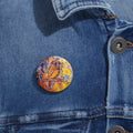 Bird Art Pin Button — Colorful Cardinal Badge