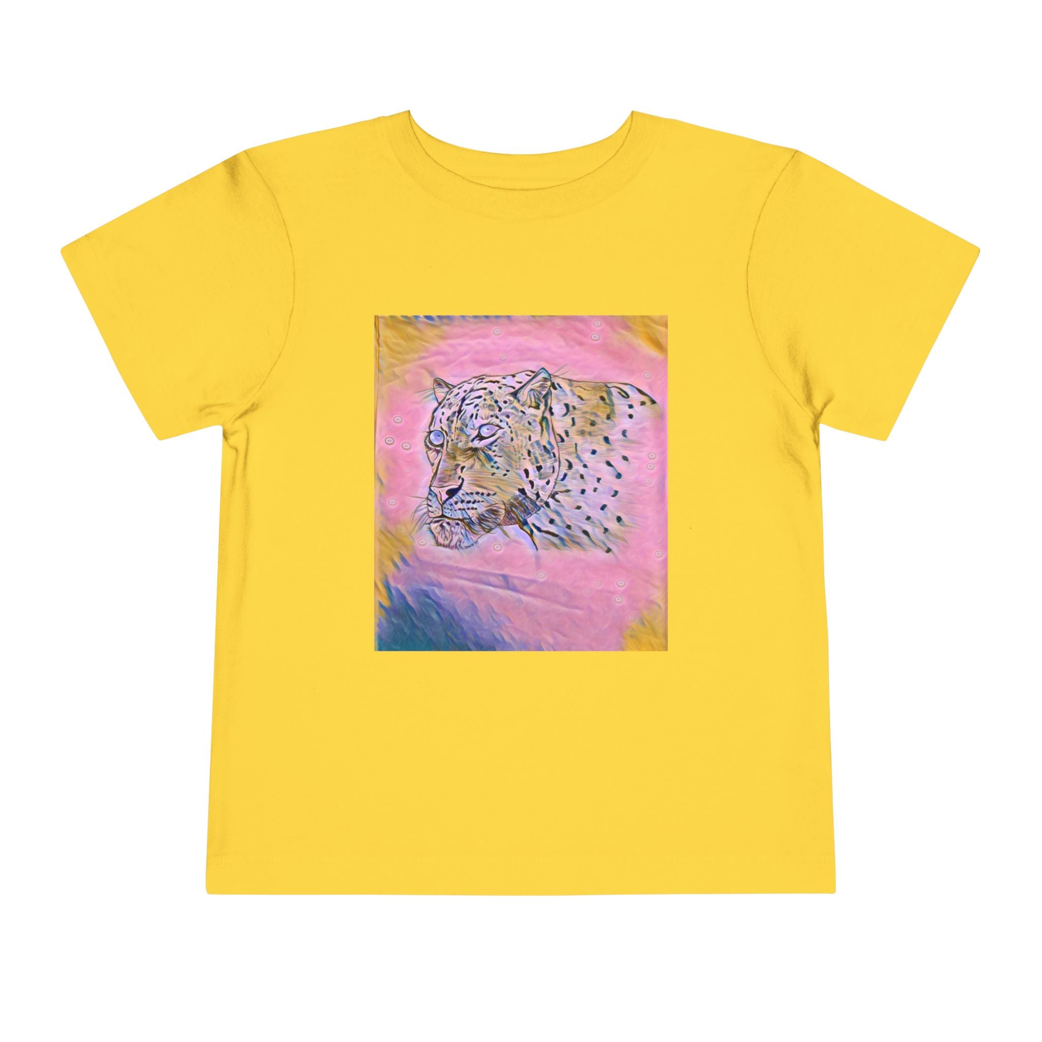 Leopard Portrait in pink Kids T-Shirt