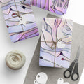 Floral Abstract Wrapping Paper — Purple Pink Botanical Gift Wrap