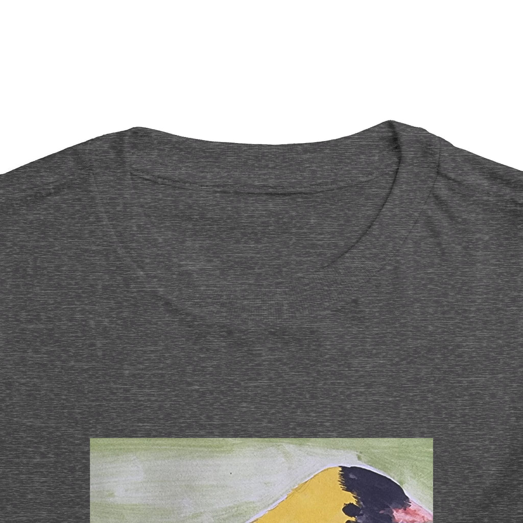 Yellow Goldfinch on Cherry Blossom Branch | Kids Spring Bird Shirt