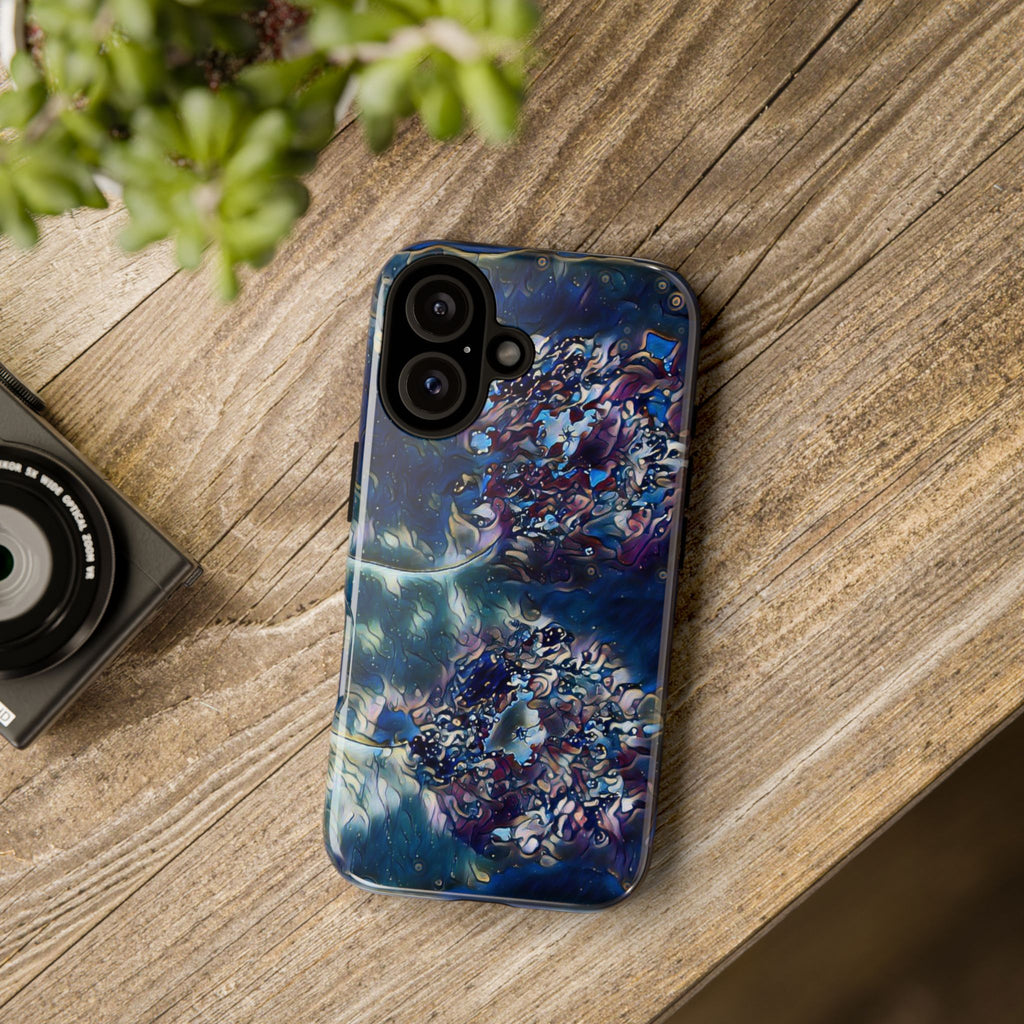 Tough Cases - Abstract Blue Floral Tough Phone Case