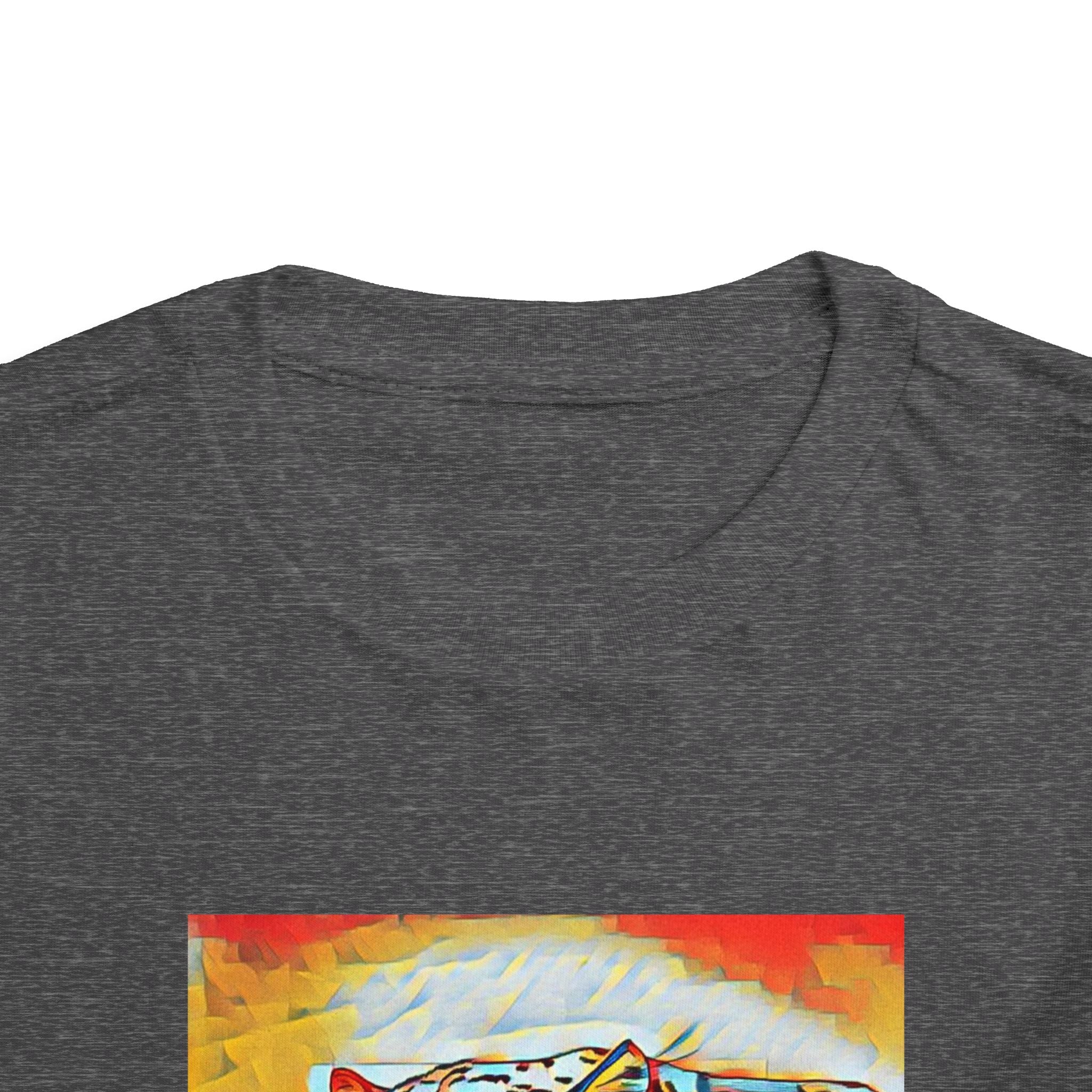 Abstract Leopard Toddler Tee — Colorful Wildlife Art Shirt