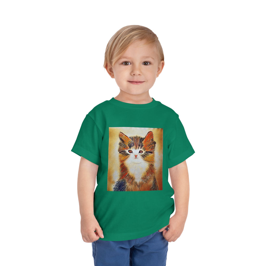 Adorable Watercolor Kitten Toddler Tee