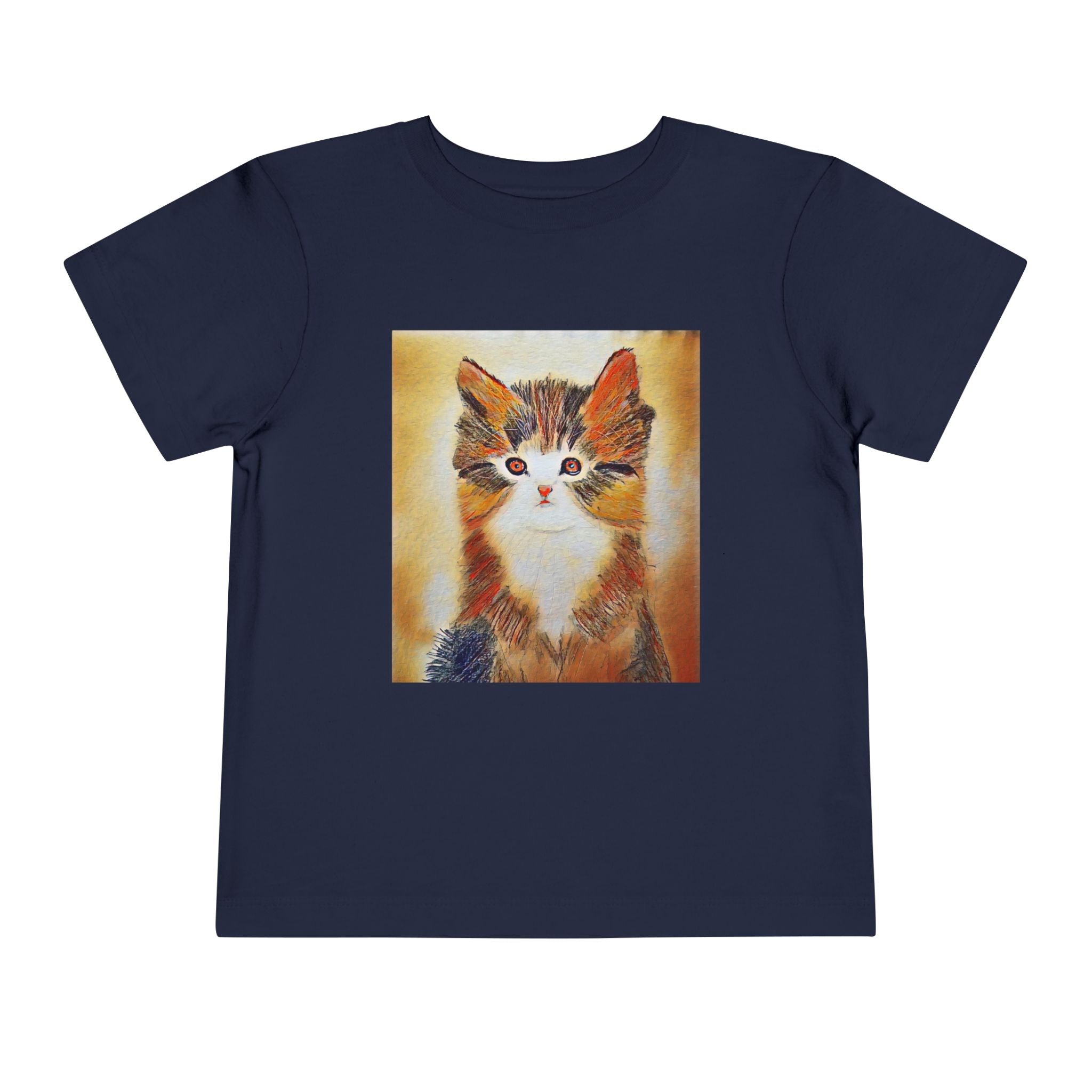 Adorable Watercolor Kitten Toddler Tee