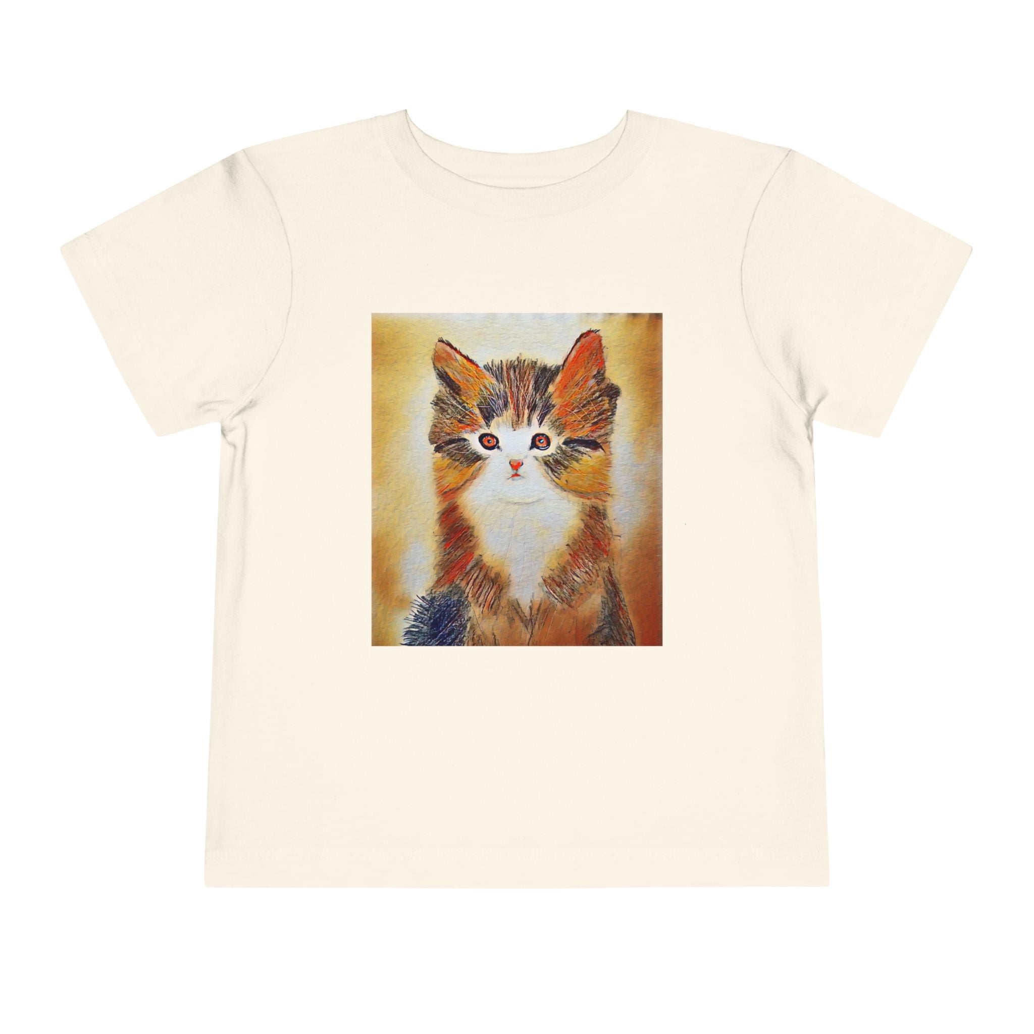 Adorable Watercolor Kitten Toddler Tee