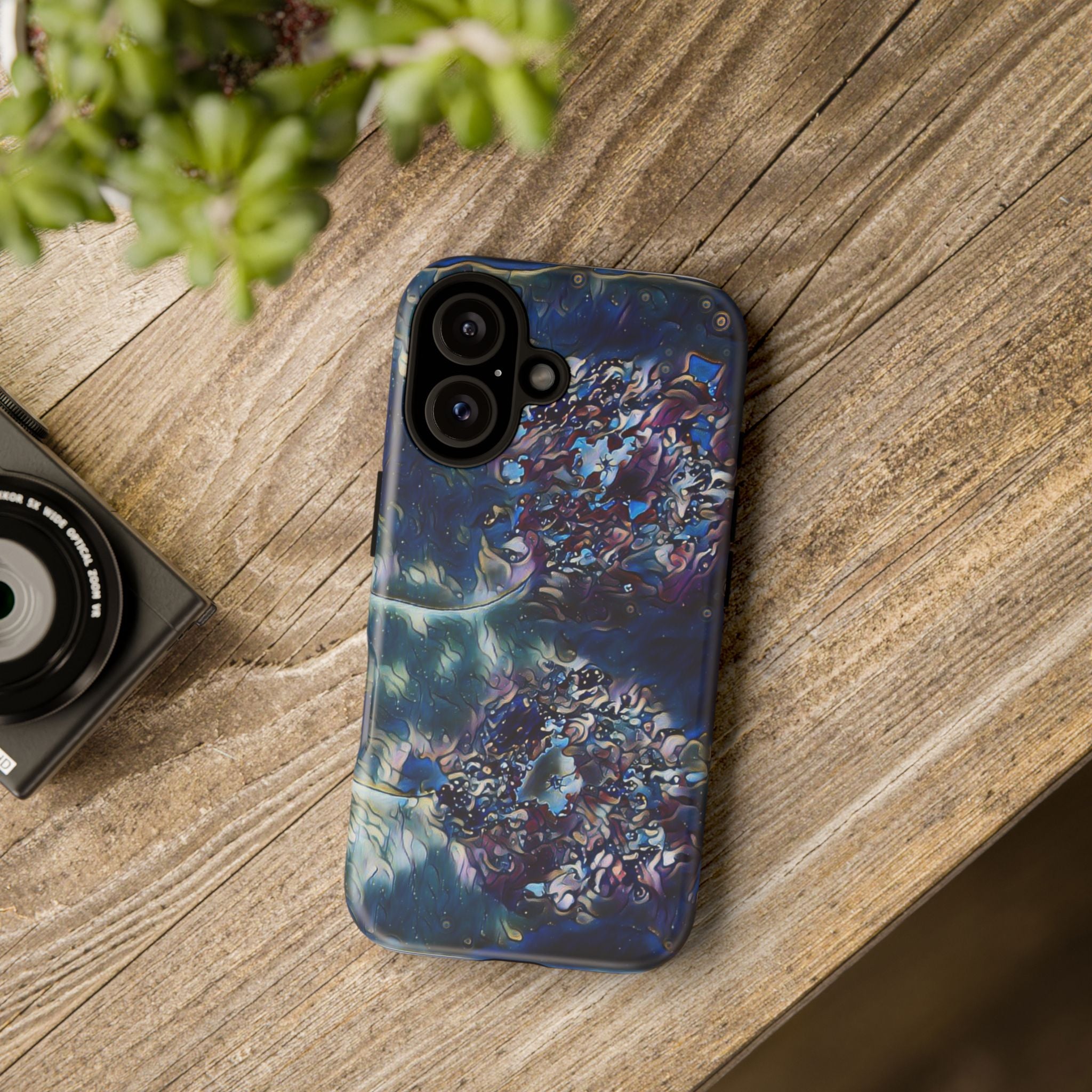 Tough Cases - Abstract Blue Floral Tough Phone Case
