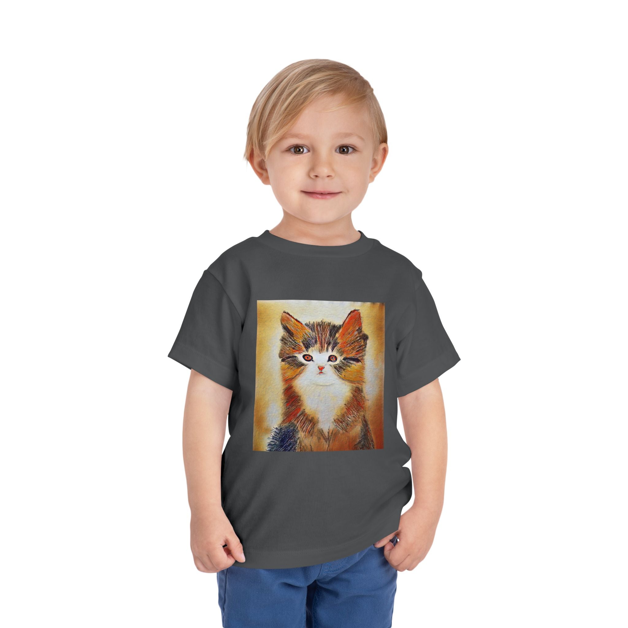 Adorable Watercolor Kitten Toddler Tee