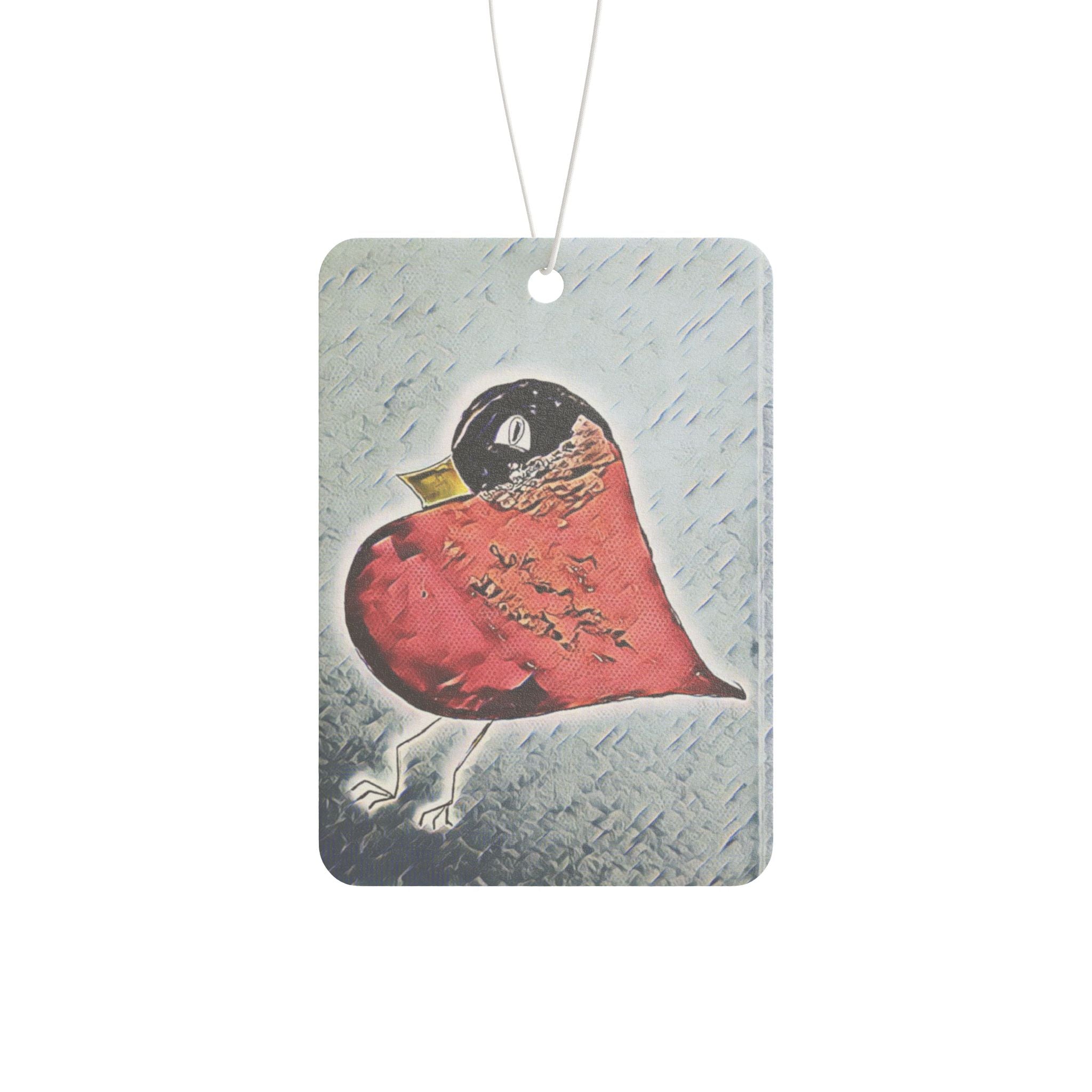 Car Air Freshener — Whimsical Red Bird Scented Ornament