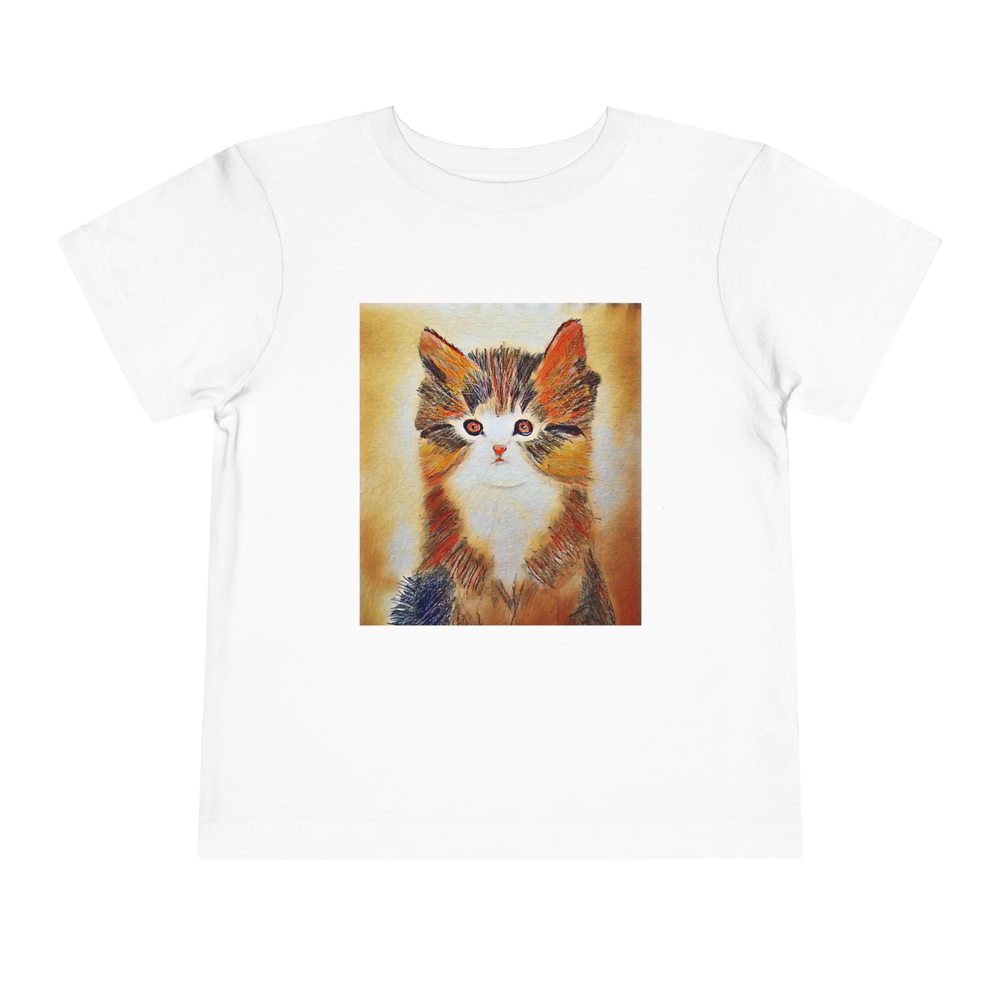 Adorable Watercolor Kitten Toddler Tee
