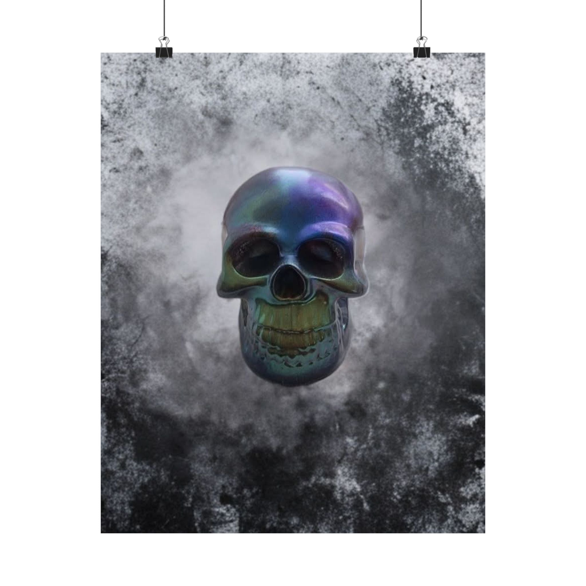 Iridescent Skull Matte Poster — Gothic Home Wall Art (Copy)