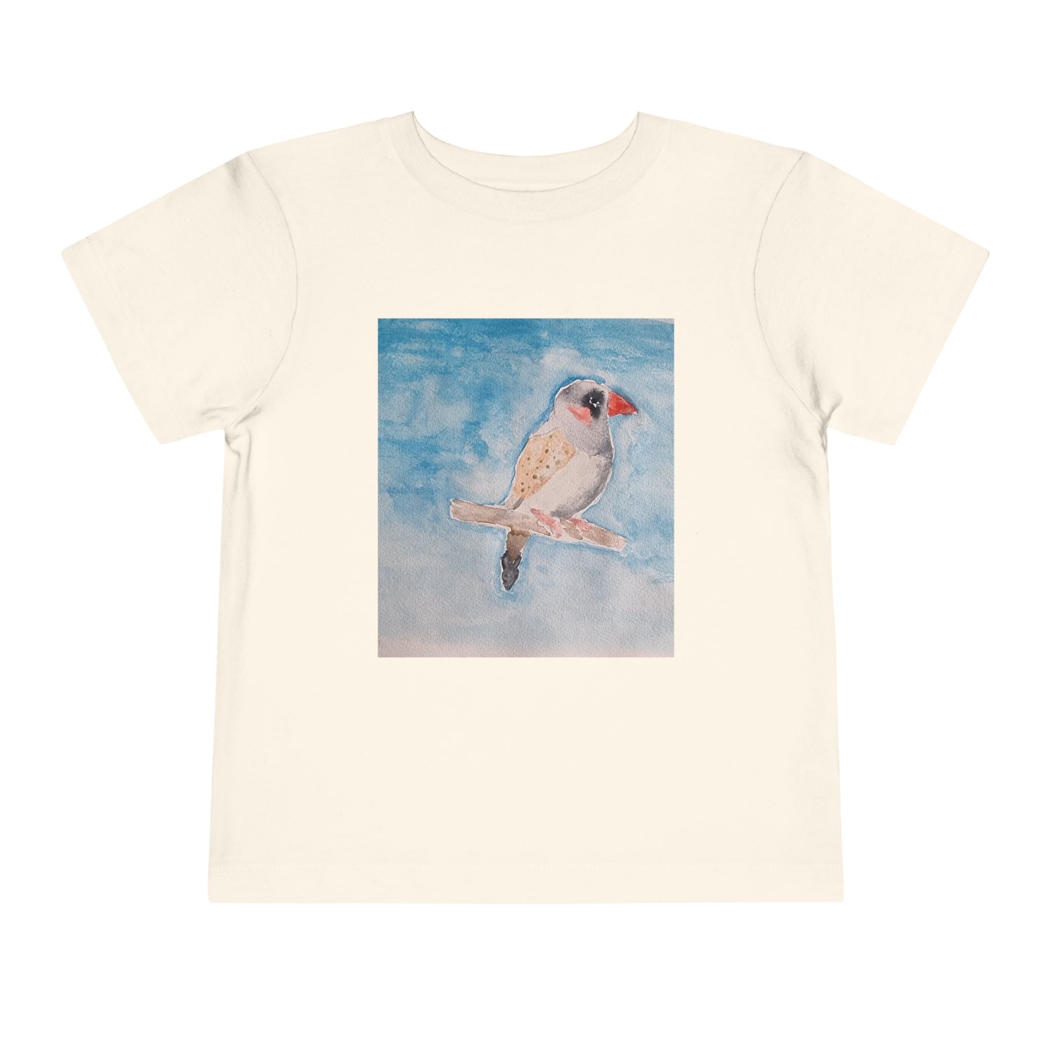 Zebra Finch Watercolor Toddler Tee