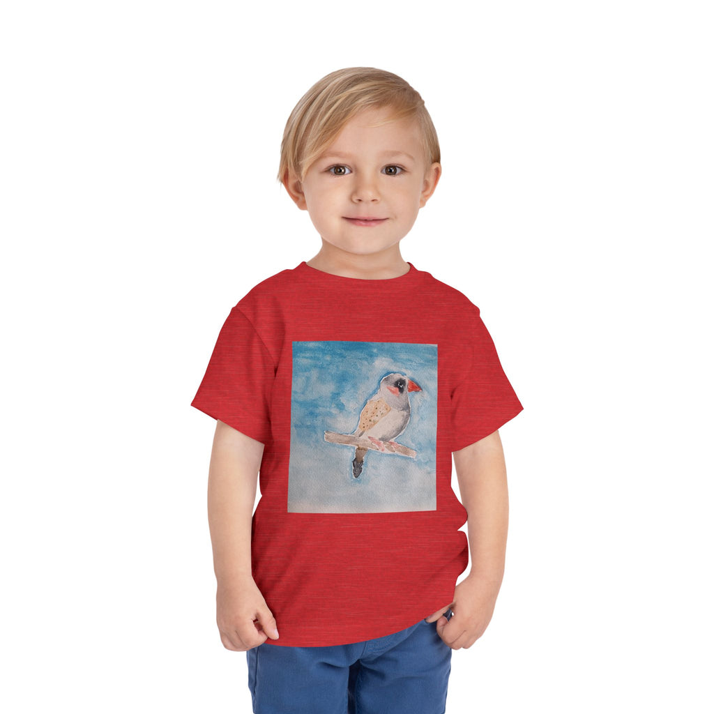 Zebra Finch Watercolor Toddler Tee