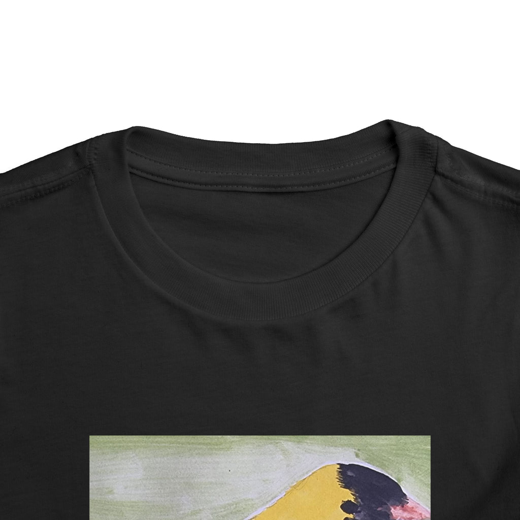 Yellow Goldfinch on Cherry Blossom Branch | Kids Spring Bird Shirt