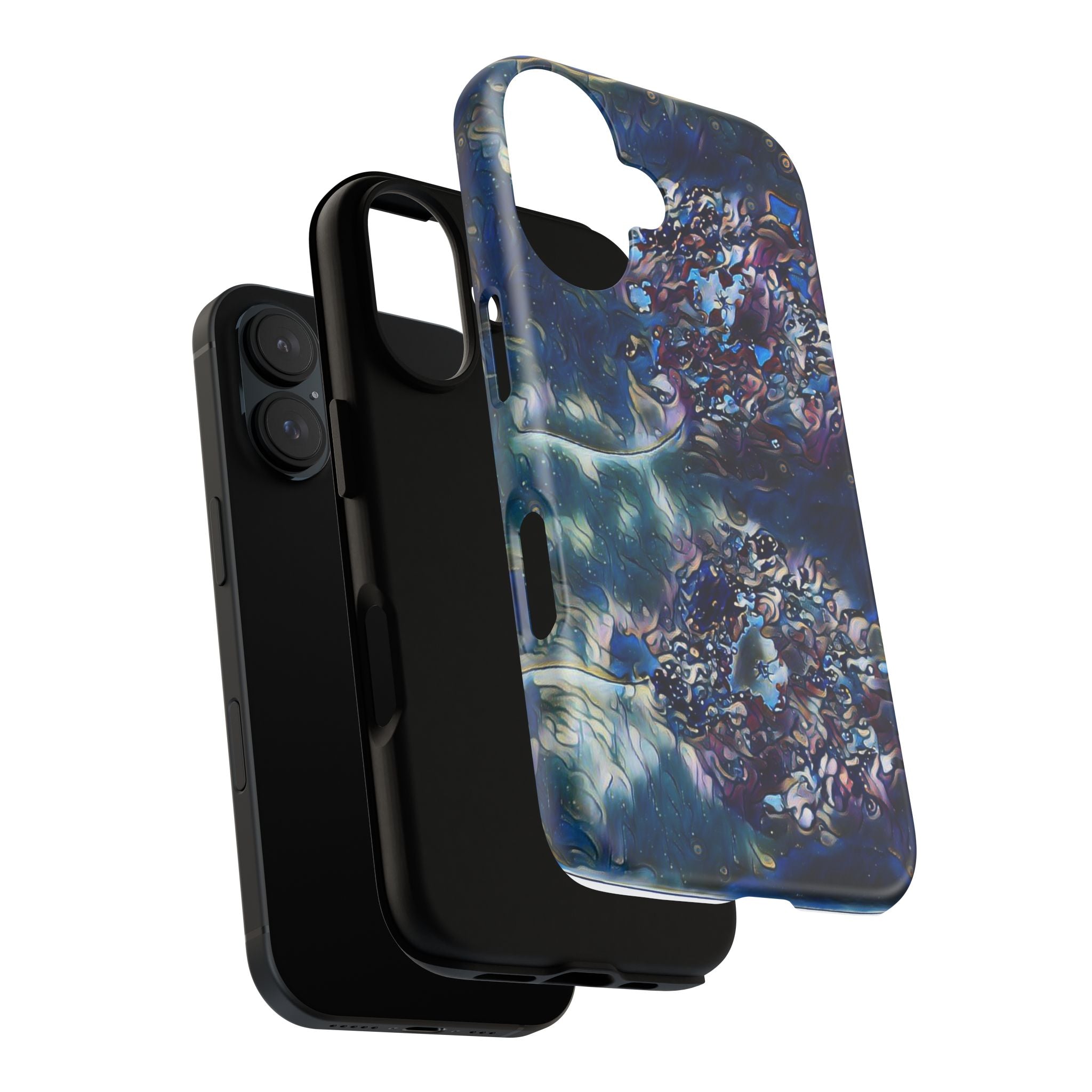 Tough Cases - Abstract Blue Floral Tough Phone Case