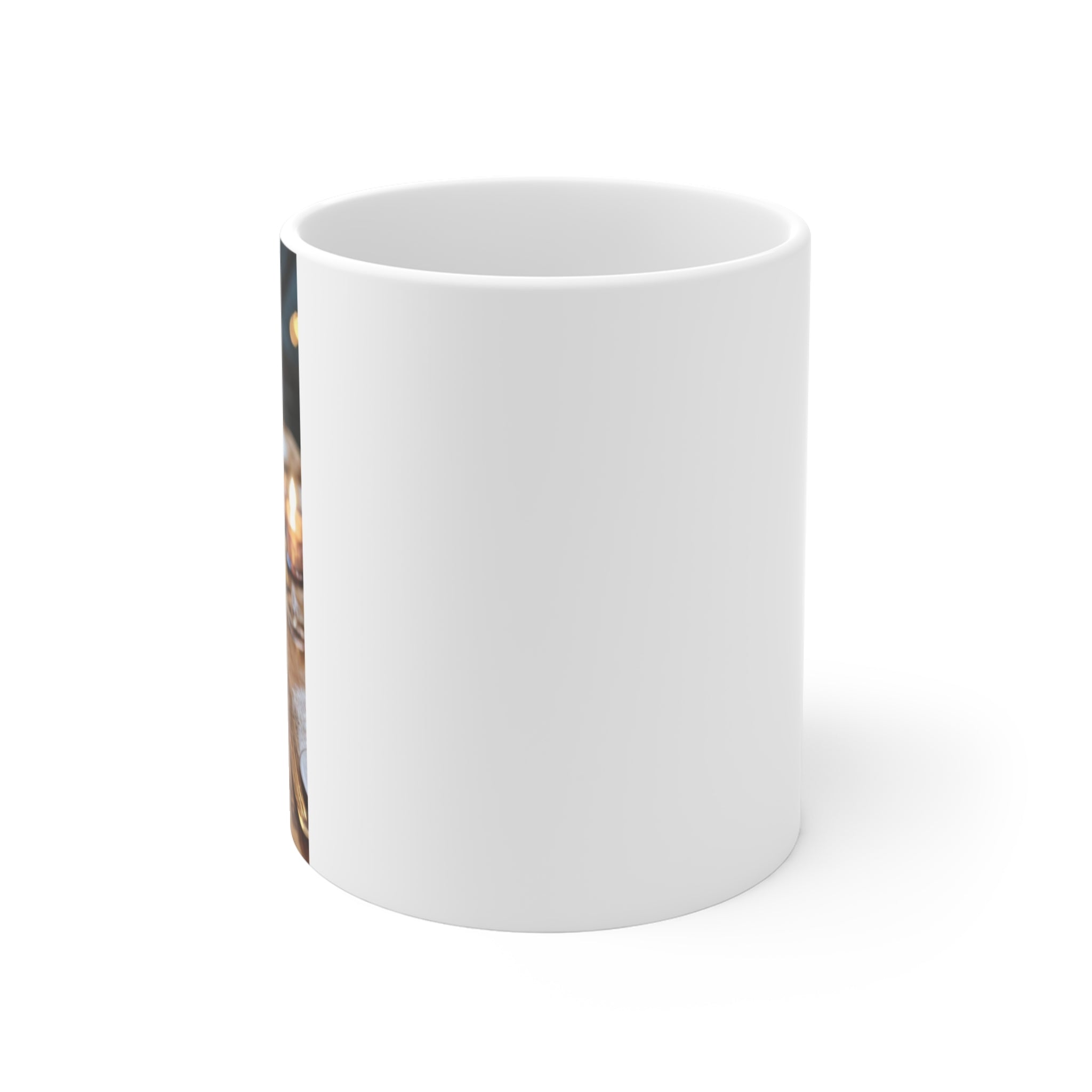 Halloween Skull Candle Table Mug | 11oz Spooky Gothic Coffee Cup | Halloween Gift