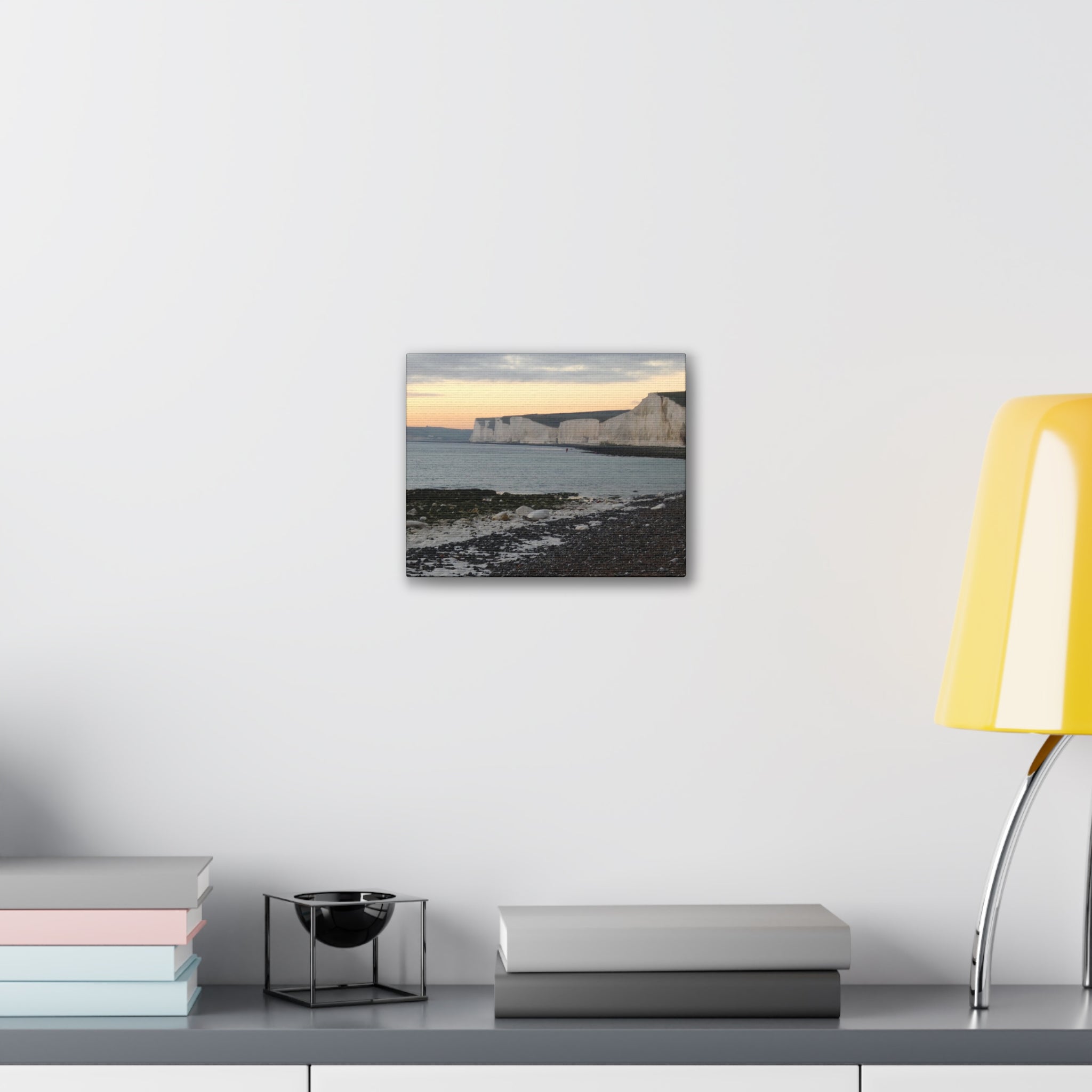 Beachy Head Cliffs Canvas Print | Sunset Beach Landscape Wall Art | UK Coastal Décor
