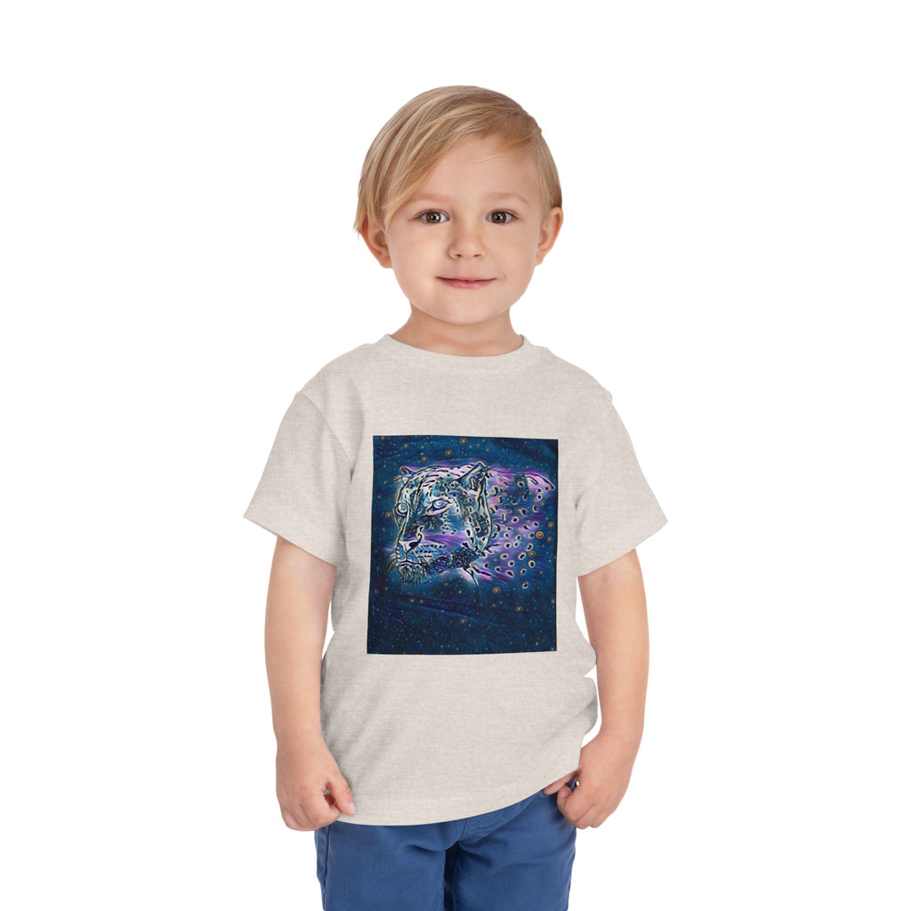 Galaxy Leopard Toddler Tee — Cosmic Animal Print Kids Shirt