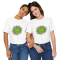 Green Burst Dandelion Tee — Artistic Botanical Graphic T-Shirt