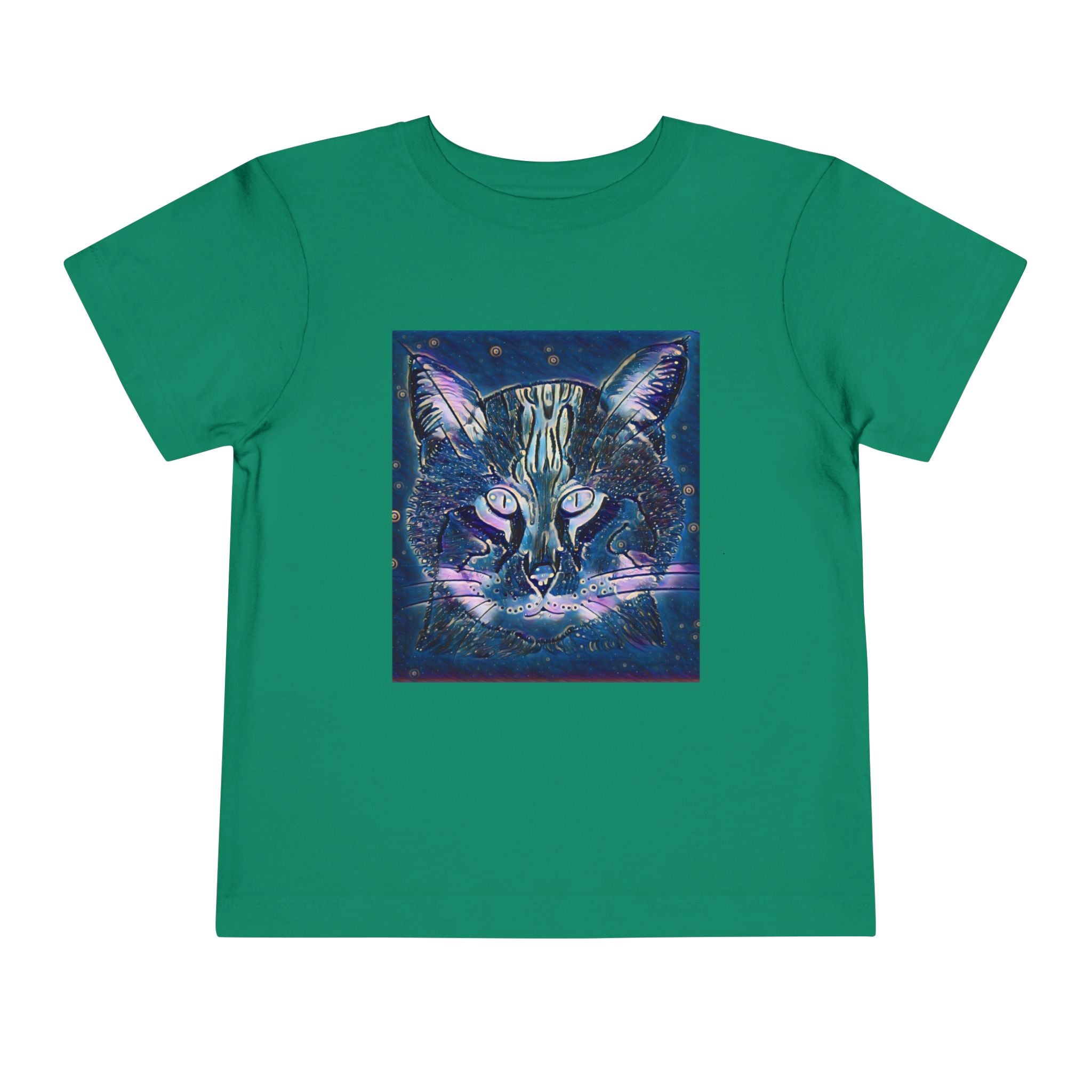 Toddler Tee — Mystical Galaxy Cat Graphic Shirt