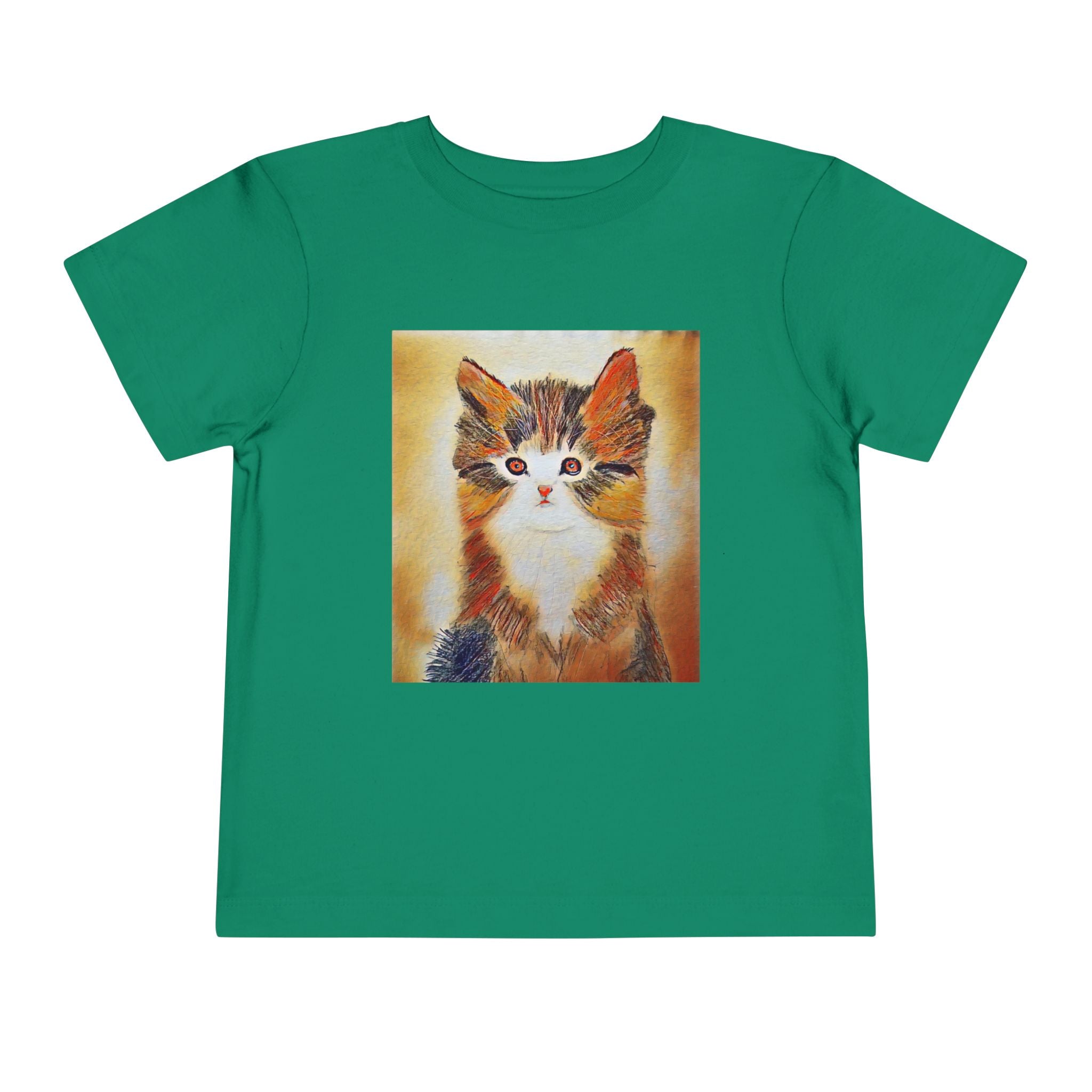 Adorable Watercolor Kitten Toddler Tee
