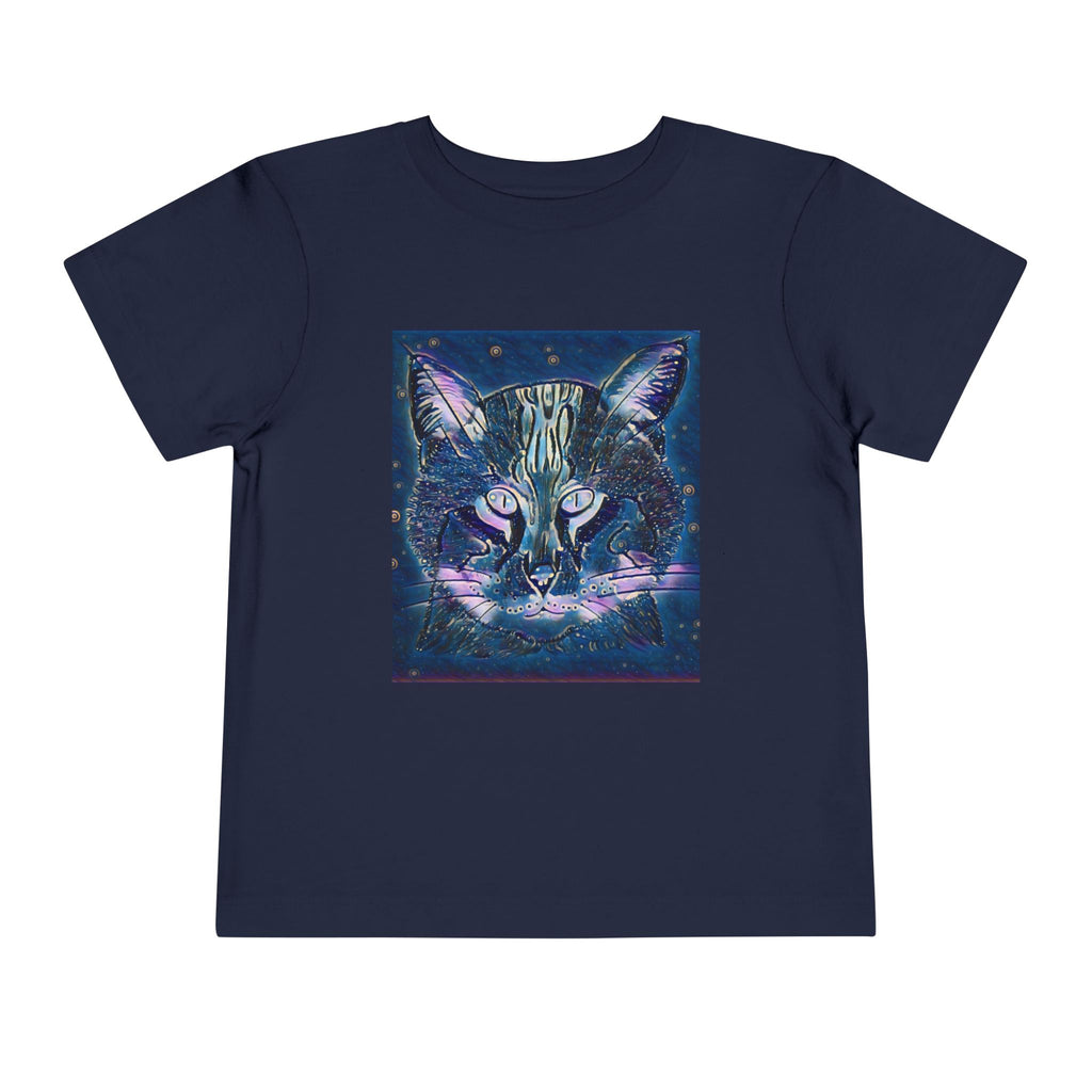 Toddler Tee — Mystical Galaxy Cat Graphic Shirt