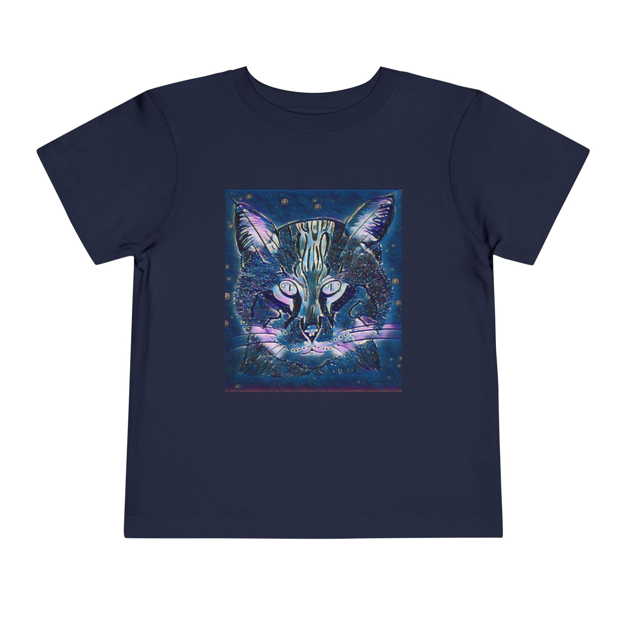Toddler Tee — Mystical Galaxy Cat Graphic Shirt