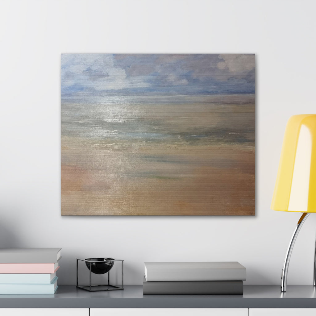 Coastal Serenity Canvas Print | Soft Seascape Wall Art | Beach Home Décor