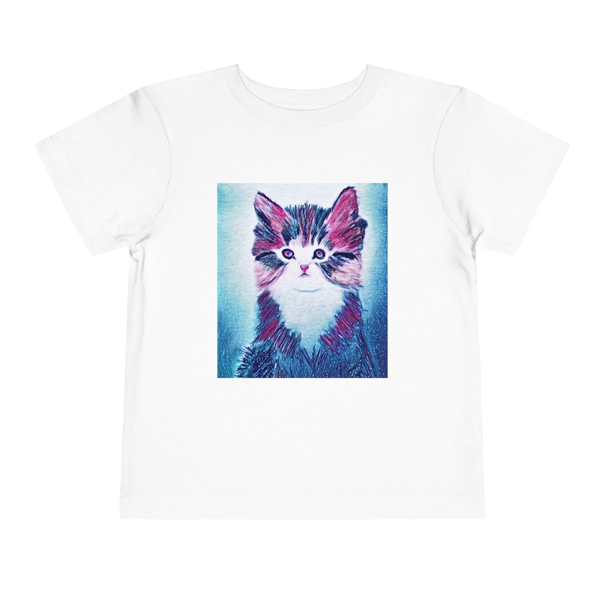 Cute Watercolor Kitten Toddler Tee