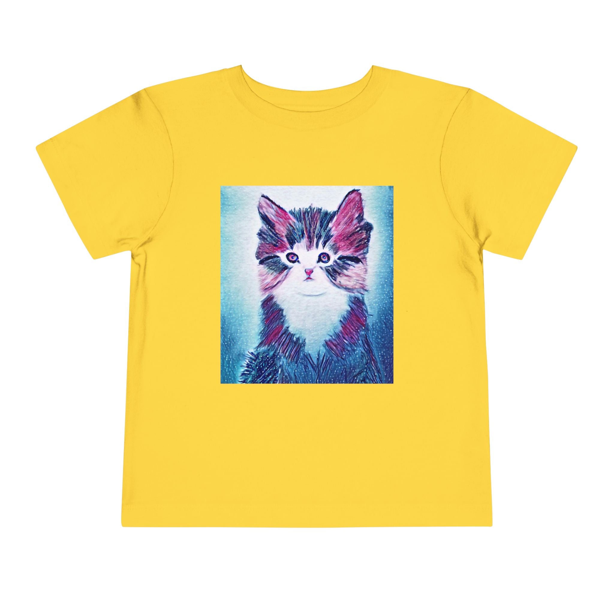 Cute Watercolor Kitten Toddler Tee