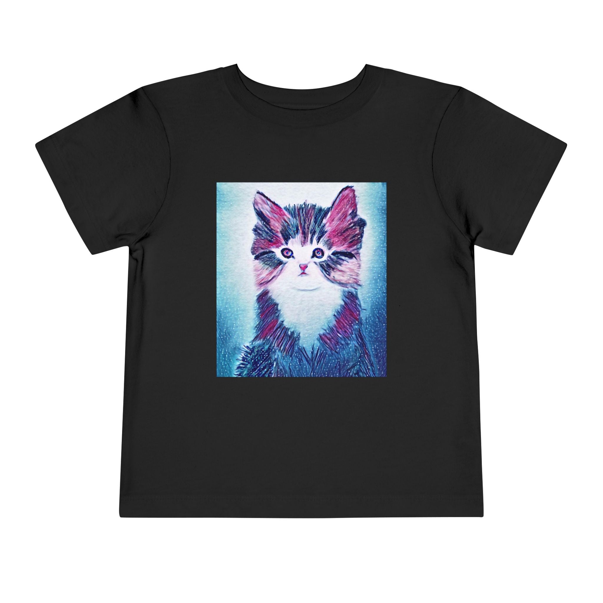 Cute Watercolor Kitten Toddler Tee
