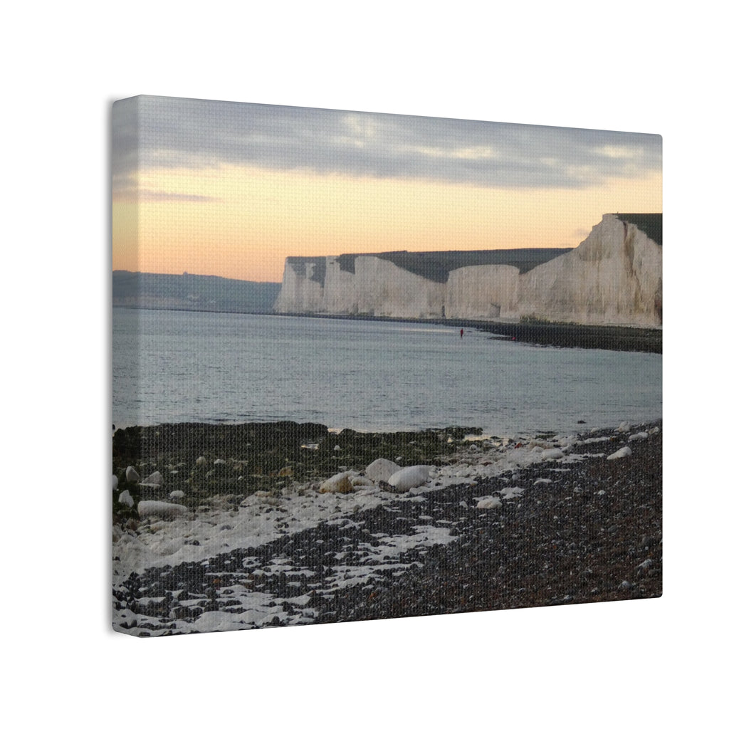 Beachy Head Cliffs Canvas Print | Sunset Beach Landscape Wall Art | UK Coastal Décor