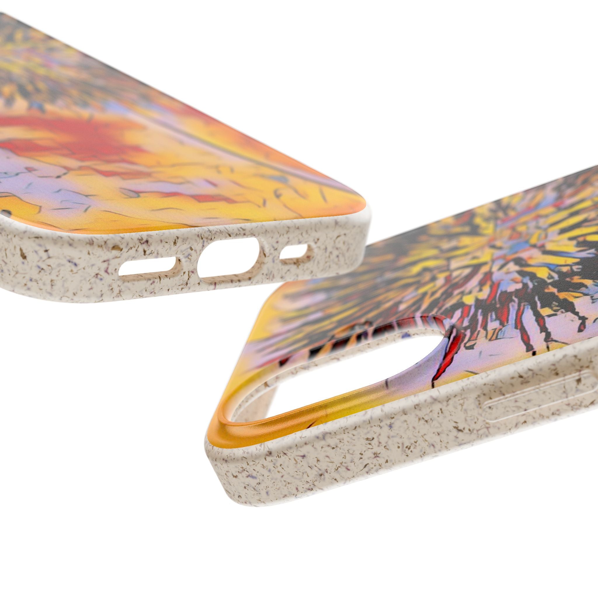 Biodegradable Phone Case — Abstract Dandelion Art, Eco-Friendly Protective Cover
