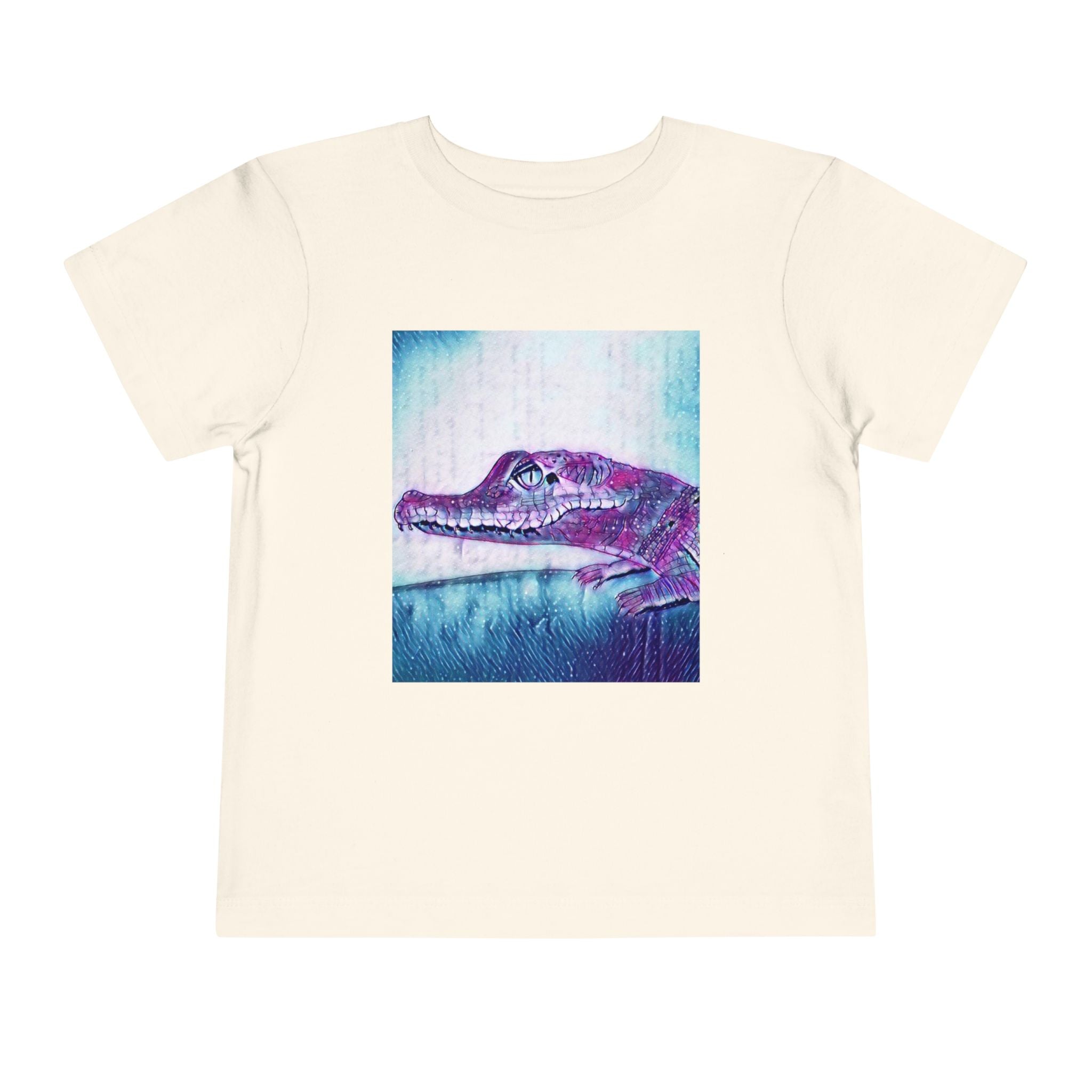 Toddler Tee — Purple Watercolor Alligator Graphic