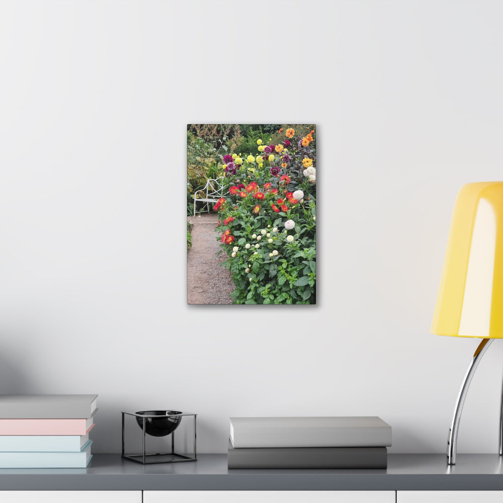 Floral Garden Path Canvas Print — Stretched Wall Art