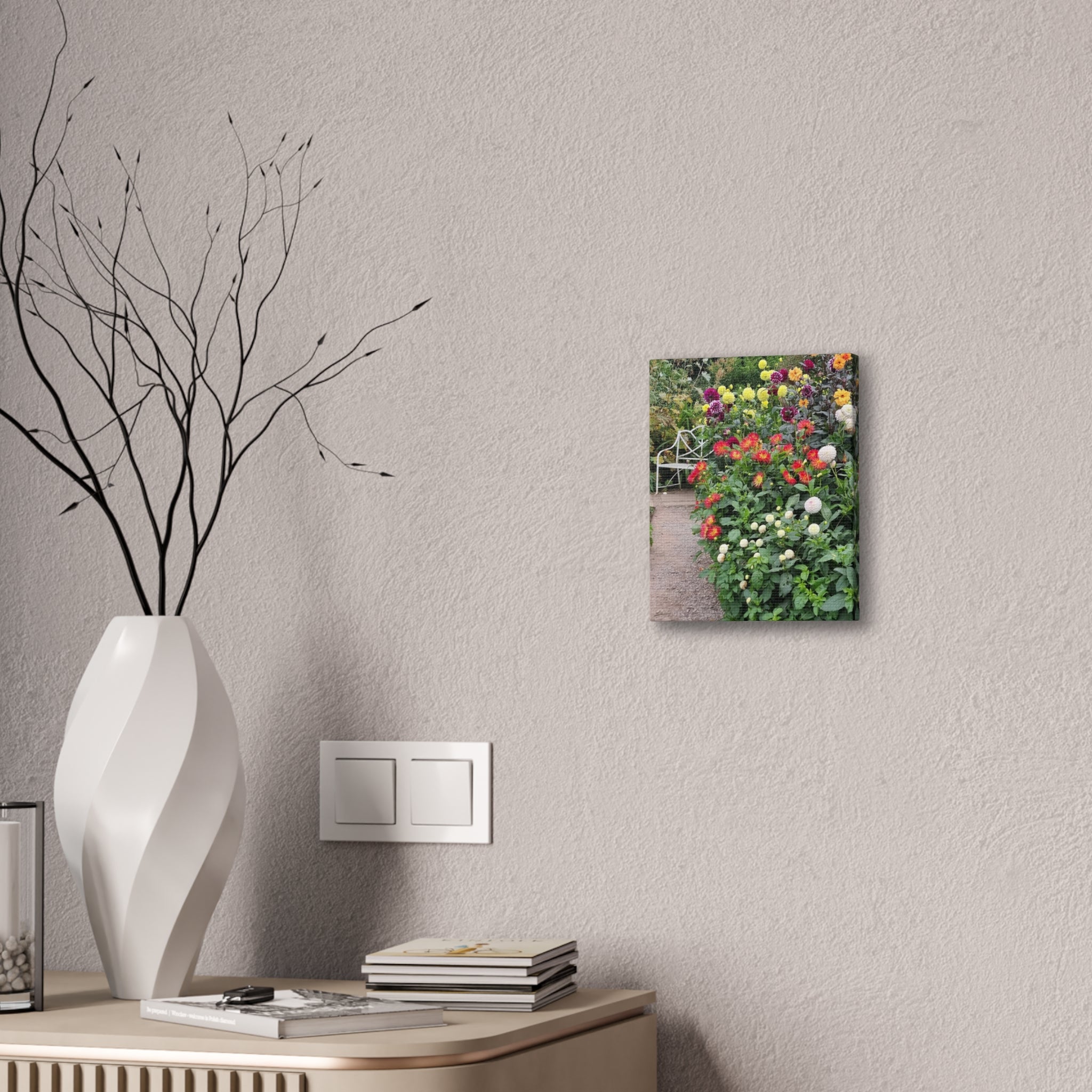 Floral Garden Path Canvas Print — Stretched Wall Art