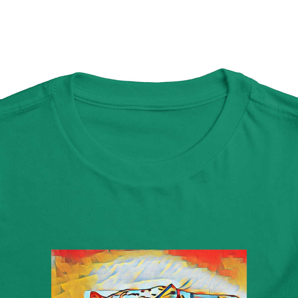Abstract Leopard Toddler Tee — Colorful Wildlife Art Shirt