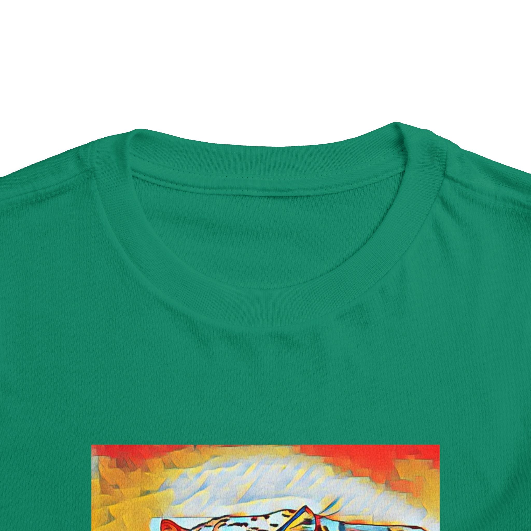 Abstract Leopard Toddler Tee — Colorful Wildlife Art Shirt